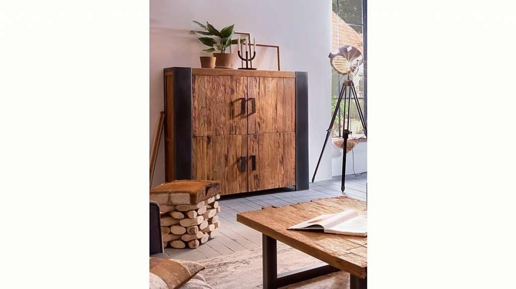 SIT Highboard »Croco« aus recyceltem Teak, Breite 141 cm