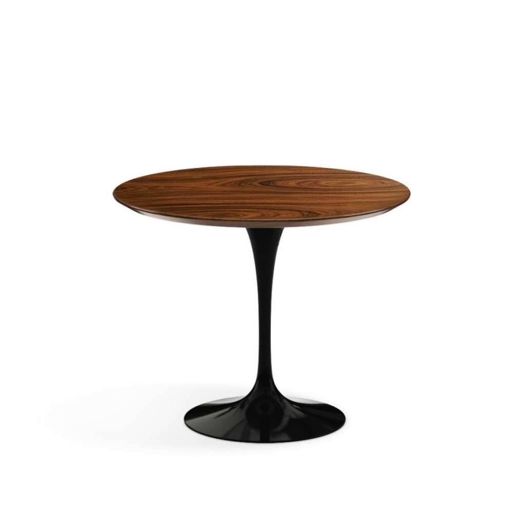 Knoll International - Saarinen Esstisch - rund 91 Ø - Santos Palisander Furnier - Säulenfuß schwarz - indoor