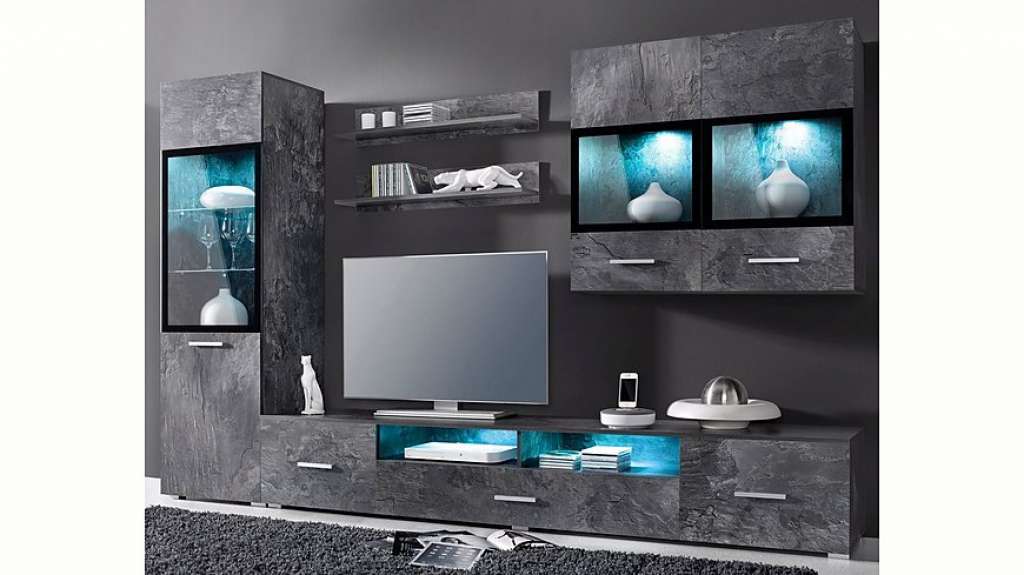 TRENDMANUFAKTUR Wohnwand, (Set, 5-tlg)