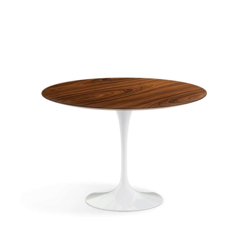 Knoll International - Saarinen Esstisch - rund 107 Ø - Santos Palisander Furnier - Säulenfuß weiß - indoor
