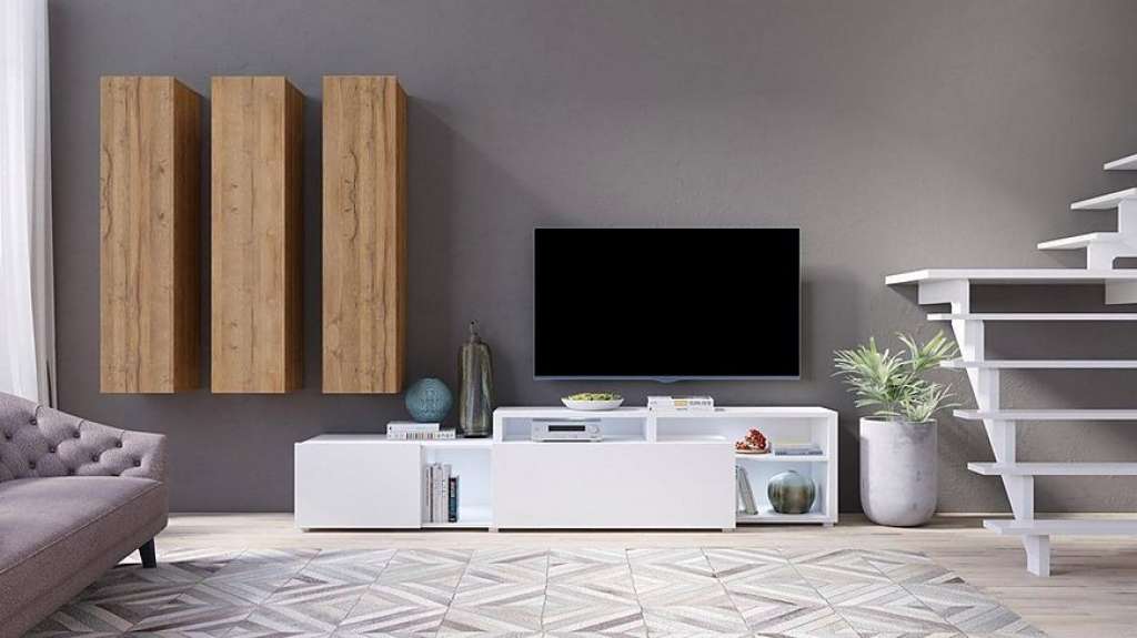 TRENDMANUFAKTUR Wohnwand »Vento«, (Set, 4-tlg)
