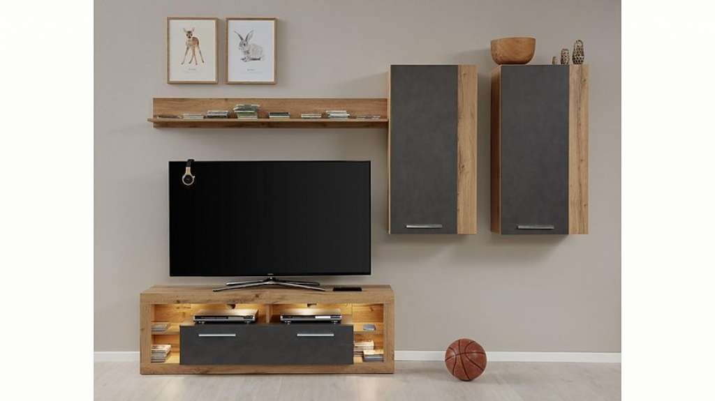 trendteam Wohnwand »Rock«, (Set, 4-tlg)
