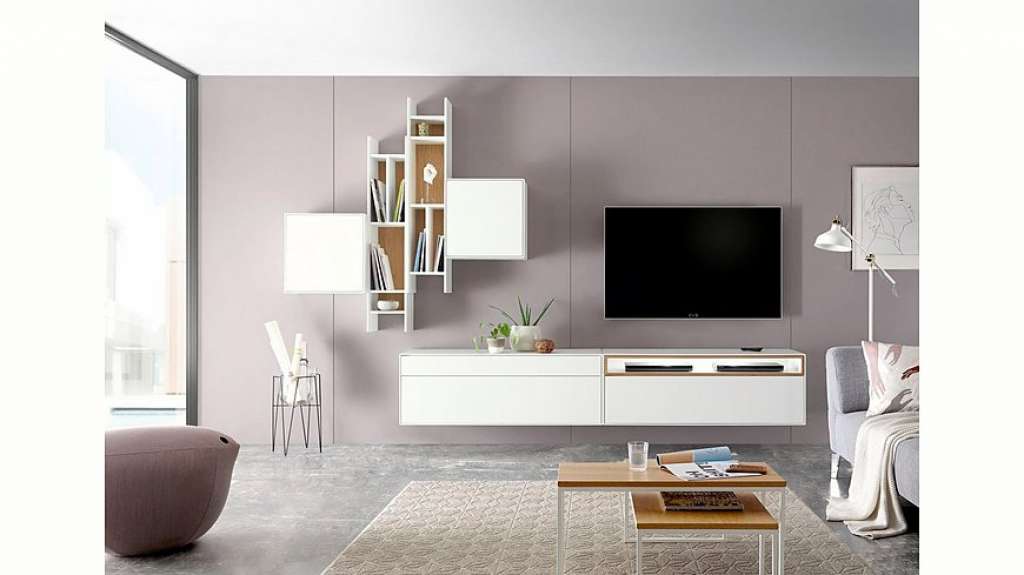 now! by hülsta Wohnwand »now! easy«, (Set, 6-tlg), mit zwei offenen Regalen