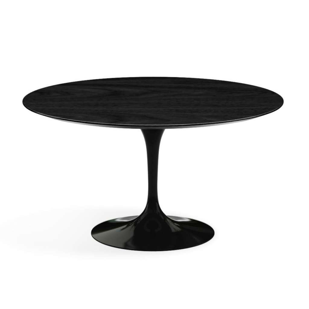Knoll International - Saarinen Esstisch - rund 137 Ø - ebonisiertes Eichen Furnier - Säulenfuß schwarz - indoor