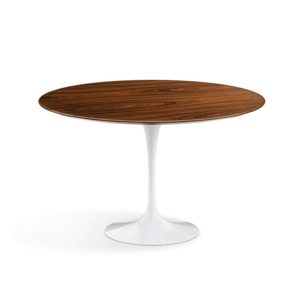 Knoll International - Saarinen Esstisch - rund 120 Ø - Santos Palisander Furnier - Säulenfuß weiß - indoor