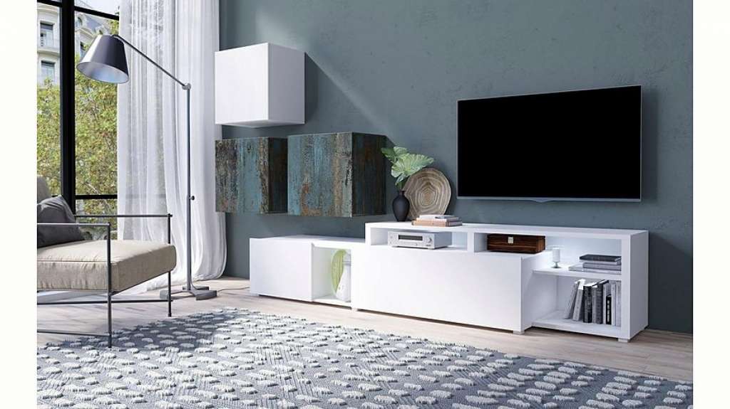 TRENDMANUFAKTUR Wohnwand »Vento«, (Set, 4-tlg)