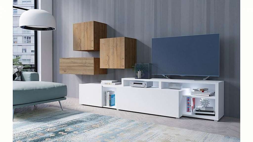 TRENDMANUFAKTUR Wohnwand »Vento«, (Set, 4-tlg)