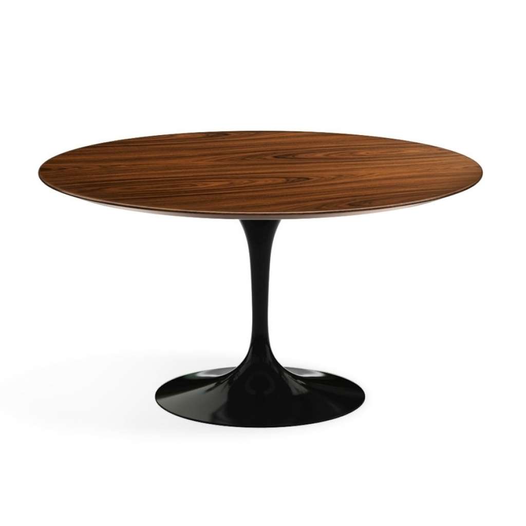 Knoll International - Saarinen Esstisch - rund 137 Ø - Santos Palisander Furnier - Säulenfuß schwarz - indoor