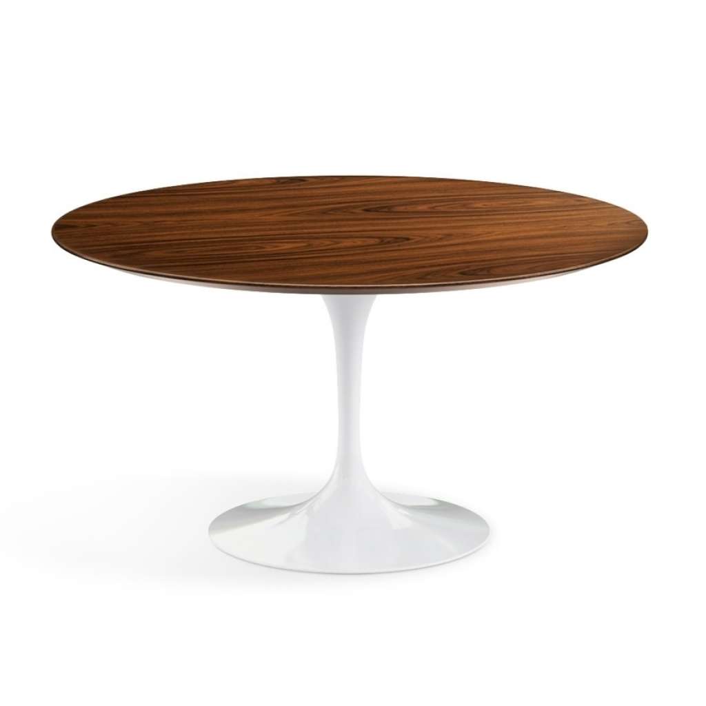 Knoll International - Saarinen Esstisch - rund 137 Ø - Santos Palisander Furnier - Säulenfuß weiß - indoor