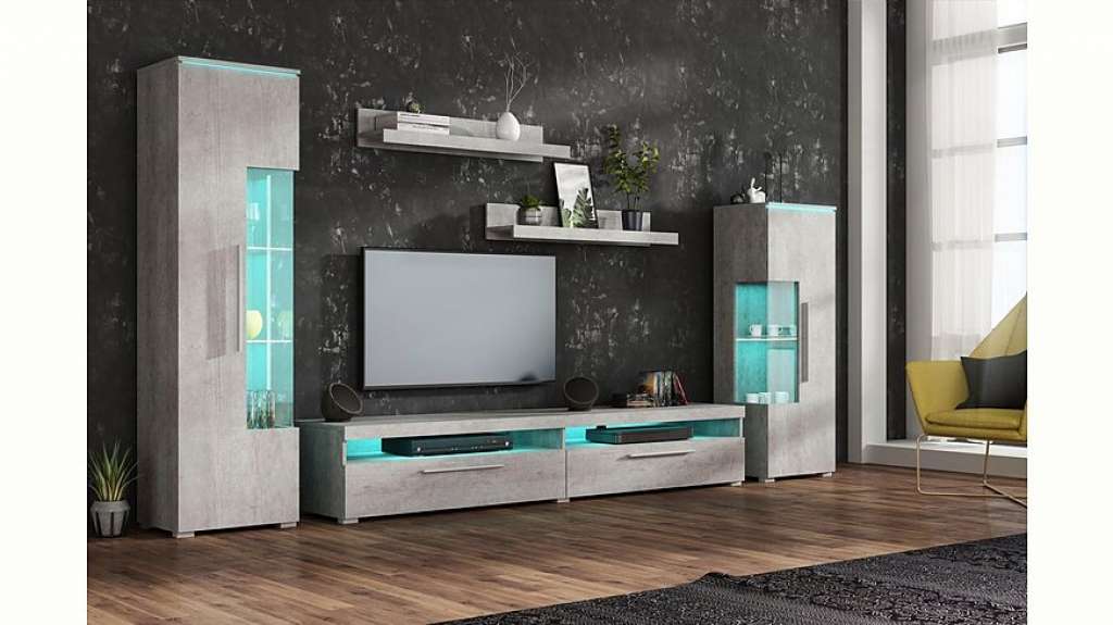 TRENDMANUFAKTUR Wohnwand, (Set, 5-tlg)