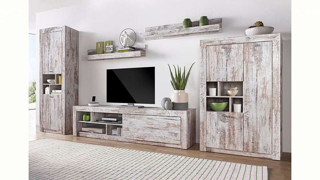 TRENDMANUFAKTUR Wohnwand, (Set, 5-tlg)