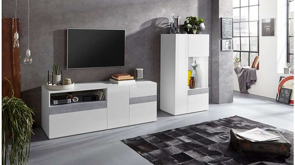 TRENDMANUFAKTUR Wohnwand »SILKE LIGHT«, (Set, 2-tlg)