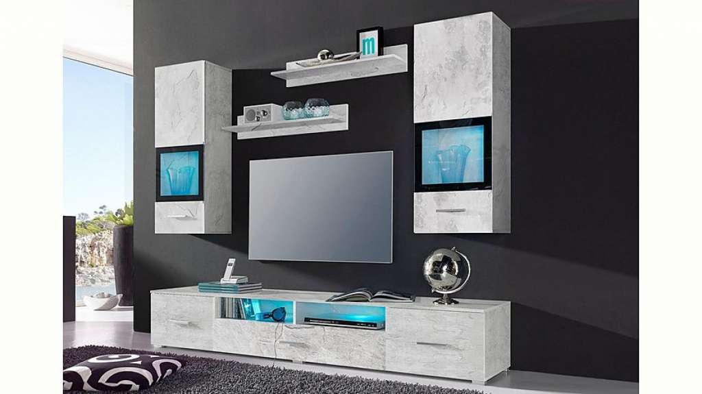 TRENDMANUFAKTUR Wohnwand, (Set, 5-tlg)