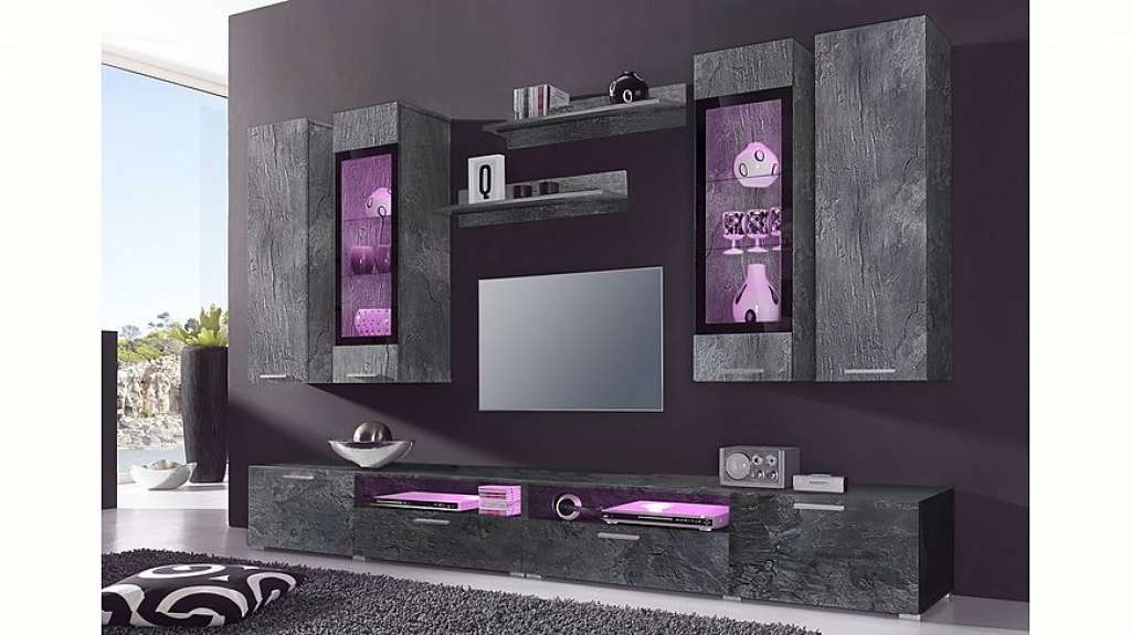 TRENDMANUFAKTUR Wohnwand, (Set, 8-tlg)