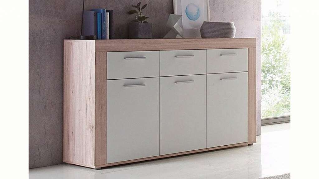 FORTE Sideboard, Breite 136 cm mit 3 Schubkästen