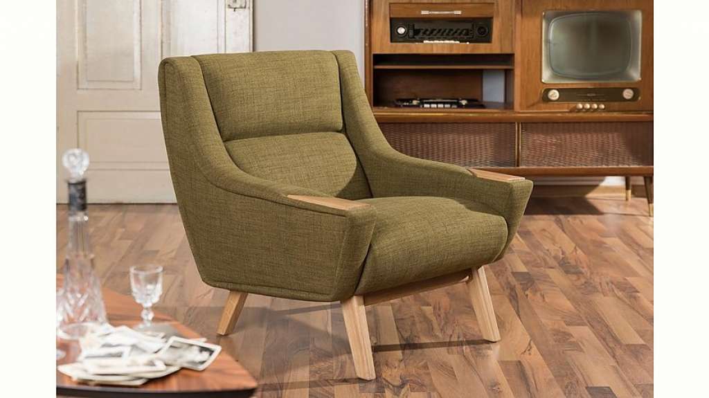 Max Winzer® Sessel »Heddy«, mit Ablagen aus Holz