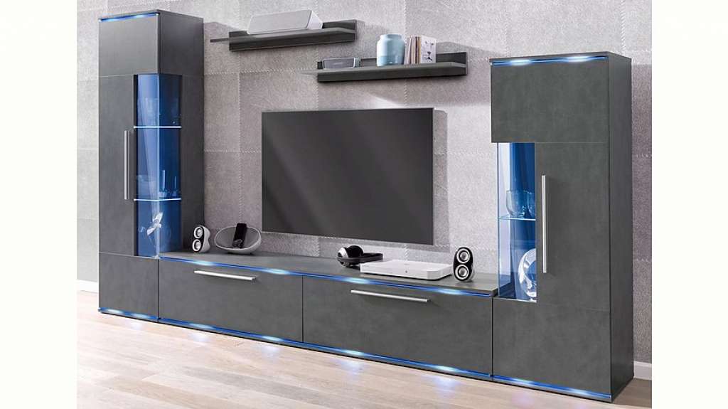 TRENDMANUFAKTUR Wohnwand, (Set, 5-tlg)