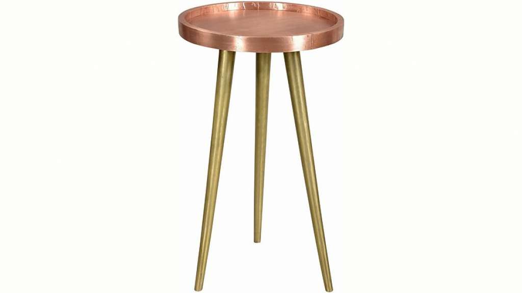 SIT Beistelltisch »This&That«, Tischplatte mit Kupfer oder Messing beschlagen