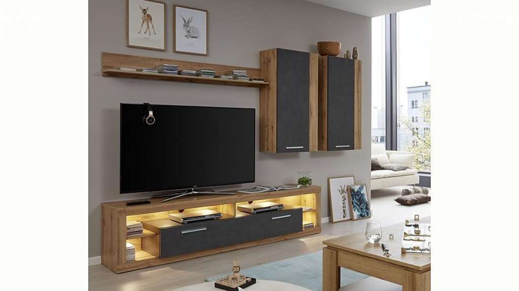 trendteam Wohnwand »Rock«, (Set, 4-tlg)