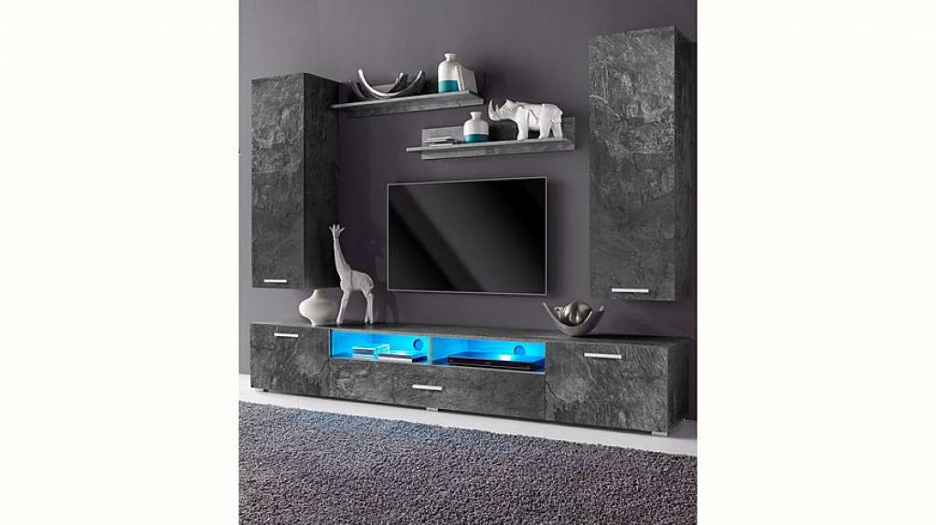 TRENDMANUFAKTUR Wohnwand, (Set, 5-tlg)