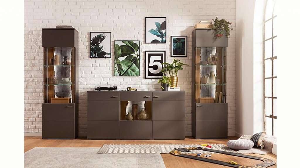 set one by Musterring Wohnwand »TACOMA«, (Set, 3-tlg), mit 2 Vitrinen