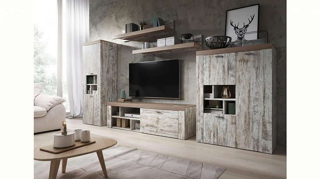 TRENDMANUFAKTUR Wohnwand, (Set, 5-tlg)