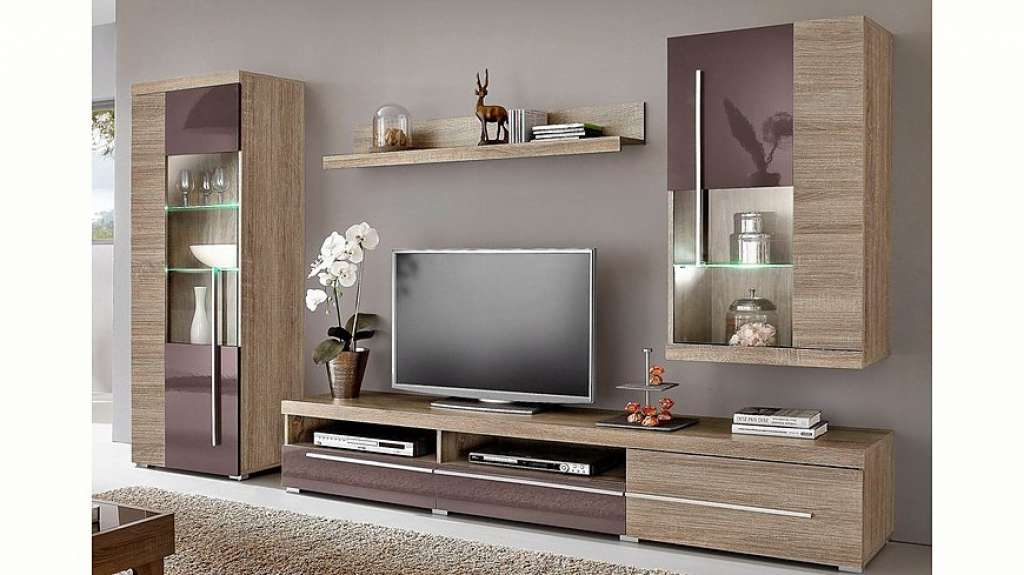 TRENDMANUFAKTUR Wohnwand, (Set, 4-tlg)