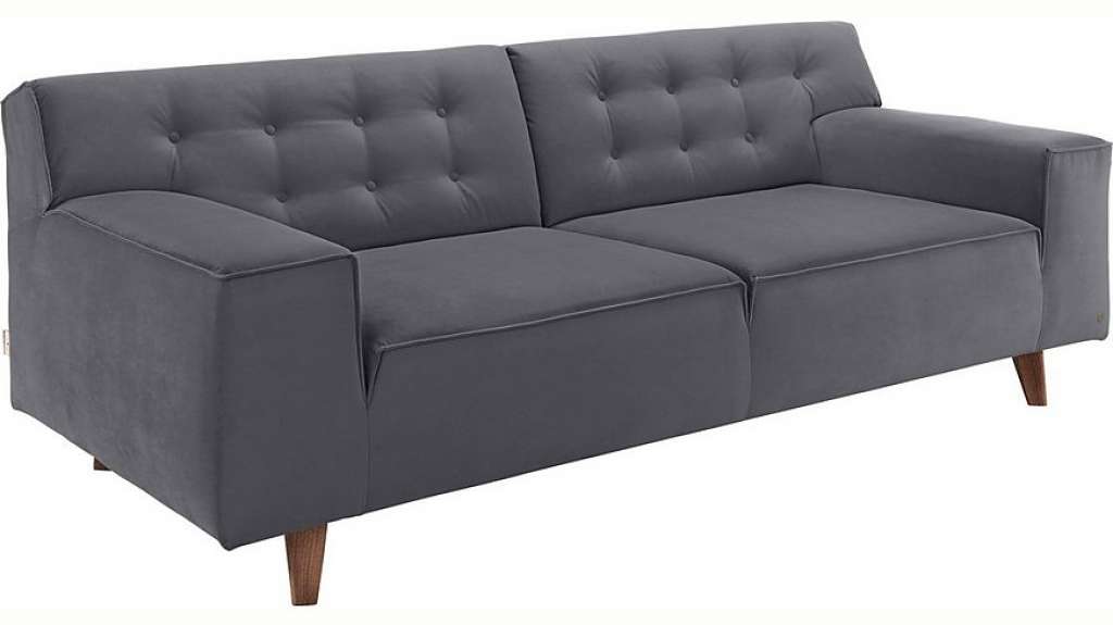 TOM TAILOR 2,5-Sitzer »NORDIC CHIC«, im Retrolook, Füße nussbaumfarben