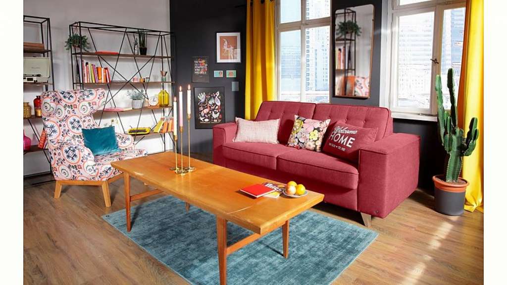 TOM TAILOR Schlafsofa »NORDIC SLEEP«, Füße in Buche, Breite 192 cm, Matratzenbreite 123 cm