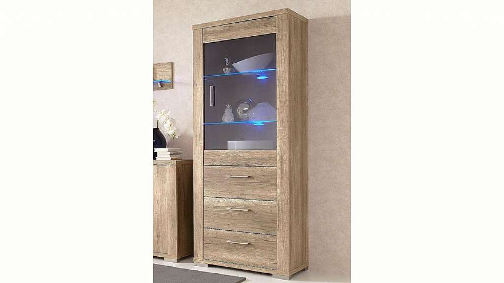 Standvitrine, Höhe 199 cm