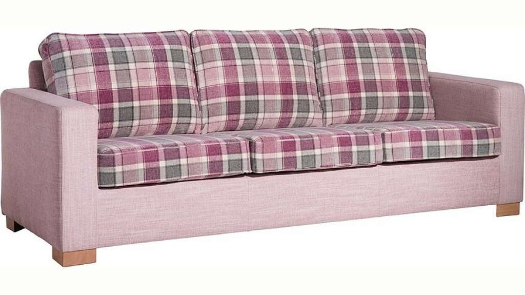 Max Winzer® 3-Sitzer »Nelly«, mit Kederverzierung und Kissen im Karostoff, Breite 223 cm