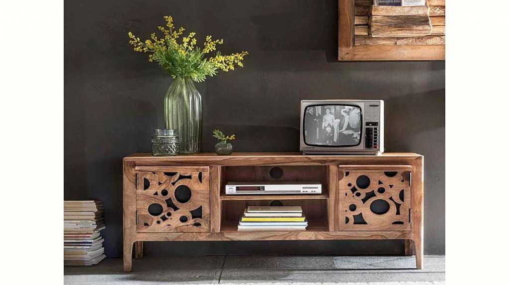 SIT Lowboard »Bubbles« mit kreisförmigen Fräsungen auf der Front