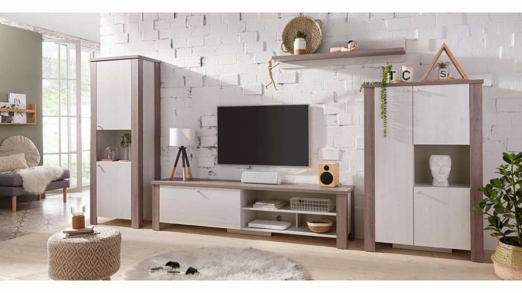 TRENDMANUFAKTUR Wohnwand, (Set, 4-tlg)