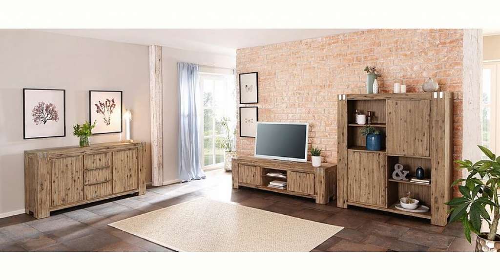 Home affaire Highboard »Basano« mit 2 Türen und 2 offene Fächer, Breite 132 cm