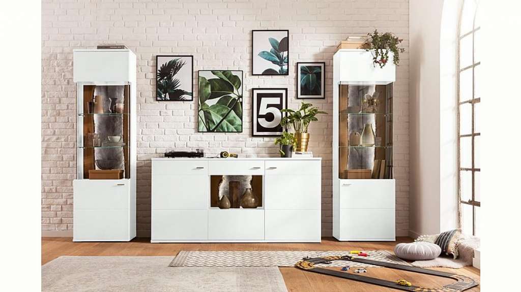 set one by Musterring Wohnwand »TACOMA«, (Set, 3-tlg), mit 2 Vitrinen