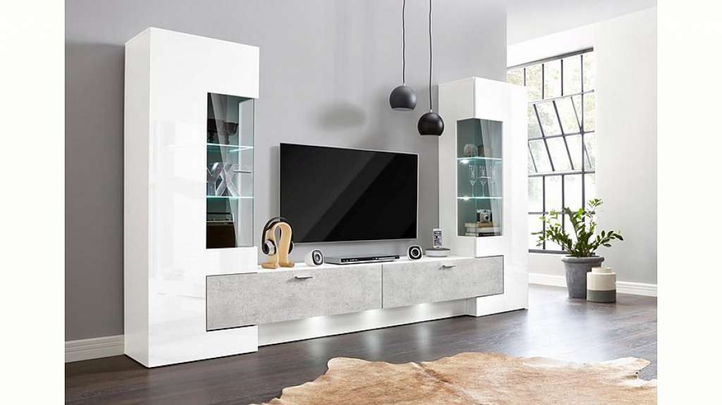 TRENDMANUFAKTUR Wohnwand, (Set, 3-tlg)