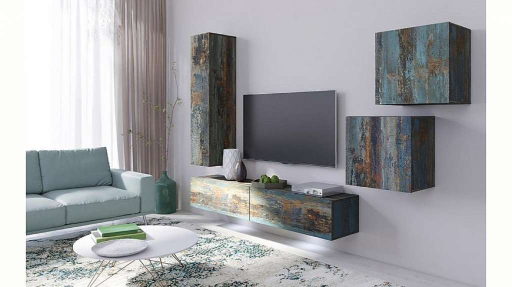 TRENDMANUFAKTUR Wohnwand »Vento«, (Set, 5-tlg)