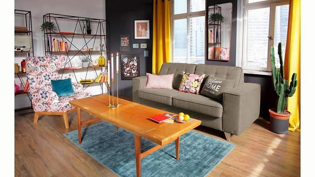 TOM TAILOR Schlafsofa »NORDIC SLEEP«, Füße in Buche, Breite 232 cm, Matratzenbreite 163 cm