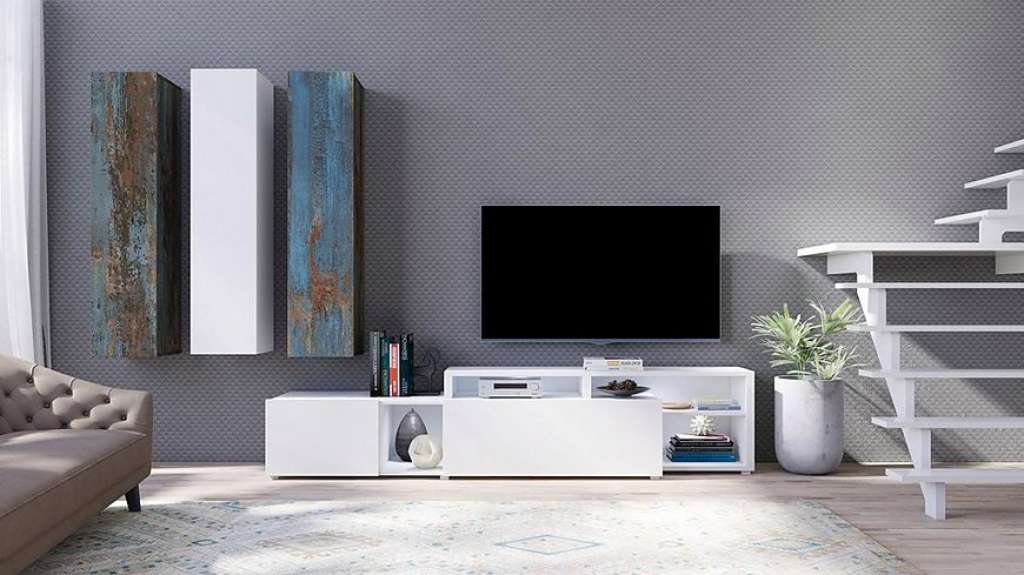 TRENDMANUFAKTUR Wohnwand »Vento«, (Set, 4-tlg)