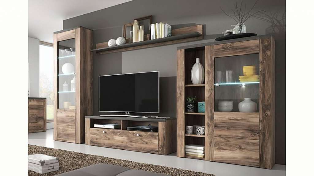 TRENDMANUFAKTUR Wohnwand, (Set, 4-tlg)