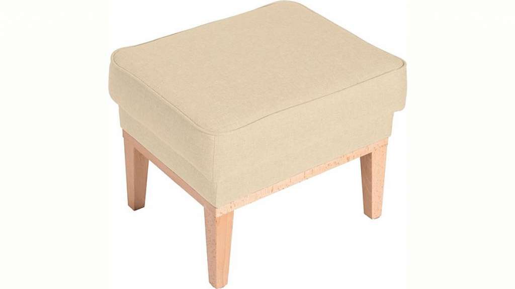 Max Winzer® Hocker »Anthony«, mit umlaufendem Holzsockel & Kedernaht