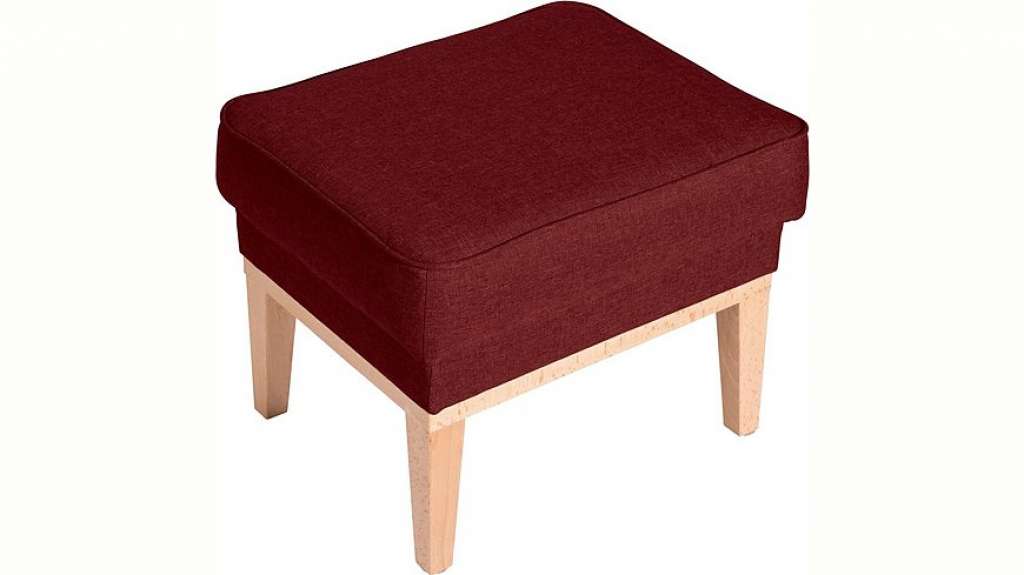 Max Winzer® Hocker »Anthony«, mit umlaufendem Holzsockel & Kedernaht