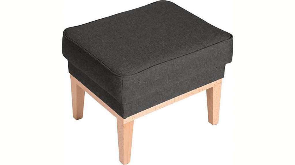 Max Winzer® Hocker »Anthony«, mit umlaufendem Holzsockel & Kedernaht