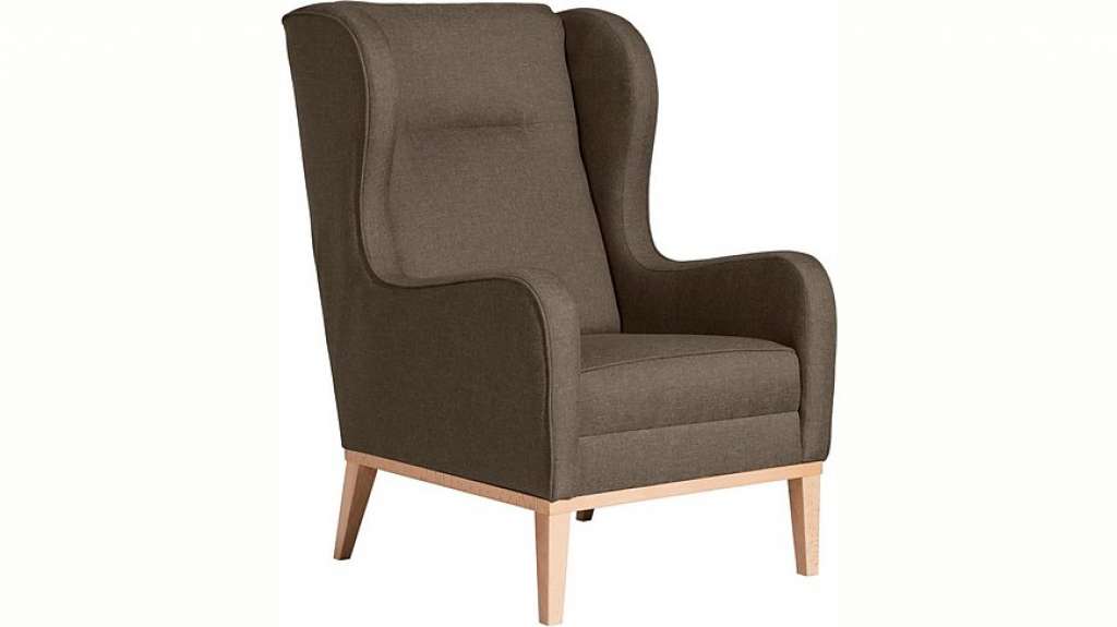 Max Winzer® Ohrensessel »Anthony«, mit umlaufendem Holzsockel & Kedernaht