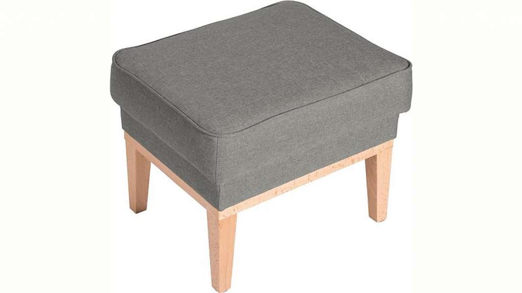 Max Winzer® Hocker »Anthony«, mit umlaufendem Holzsockel & Kedernaht