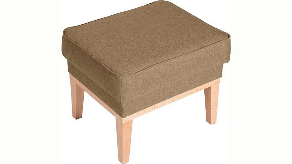 Max Winzer® Hocker »Anthony«, mit umlaufendem Holzsockel & Kedernaht