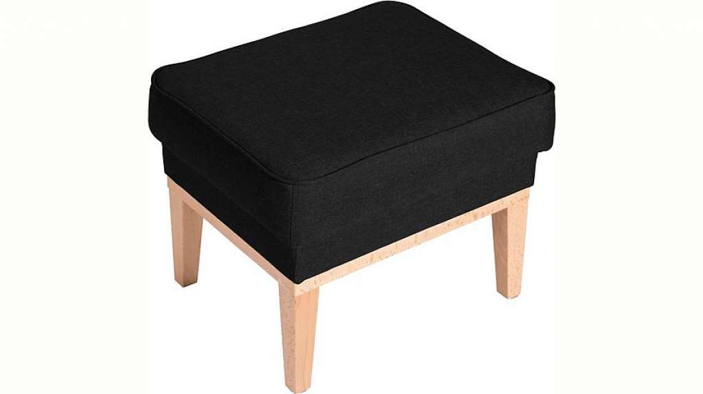 Max Winzer® Hocker »Anthony«, mit umlaufendem Holzsockel & Kedernaht