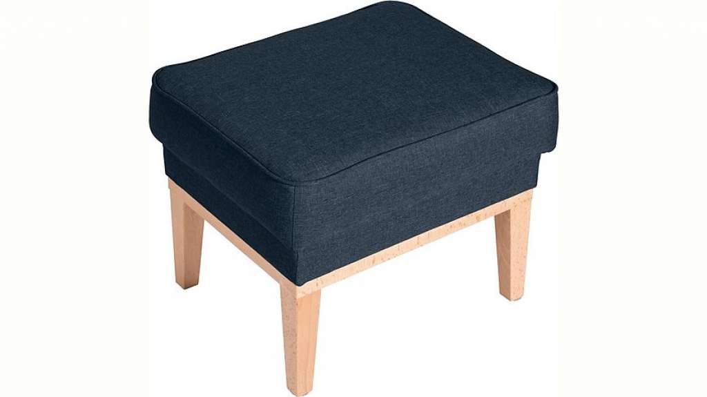 Max Winzer® Hocker »Anthony«, mit umlaufendem Holzsockel & Kedernaht