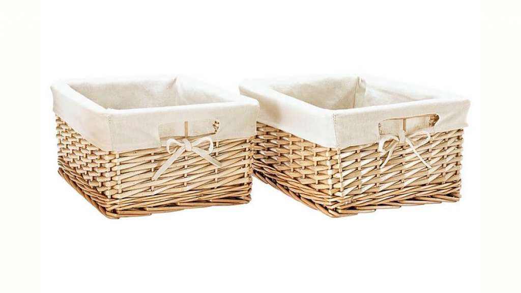 heine home Körbe 3er , mit Stoffeinsatz