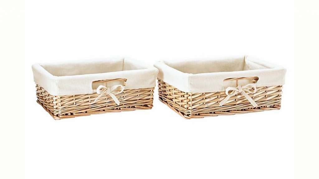 heine home Körbe 3er , mit Stoffeinsatz